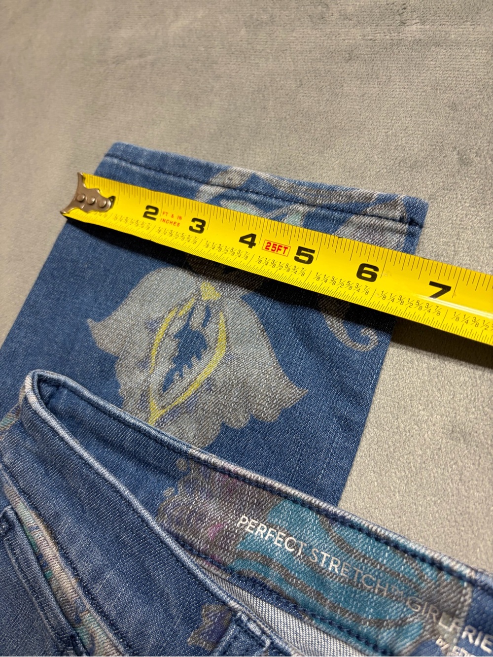 Chico's Floral Paisley Jeans Womens 0.5 (6) Girlfriend Slim Ankle Stretch NWT - Picture 13 of 16